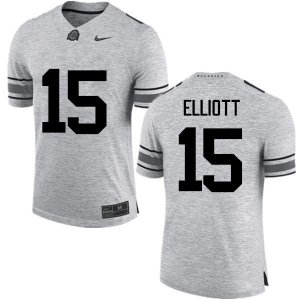 Men's Ohio State Buckeyes #15 Ezekiel Elliott Gray Nike NCAA College Football Jersey For Sale SRG5444AU